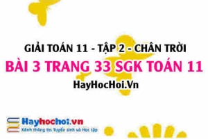 Bài 3 trang 33 Toán 11 tập 2 Chân trời sáng tạo